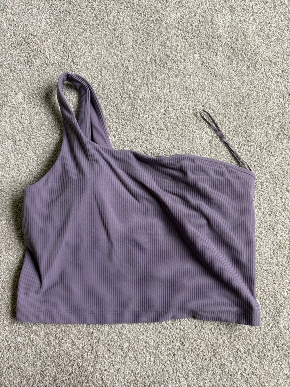 Lululemon Purple One-Shoulder Ribbed Tank Top - Women's